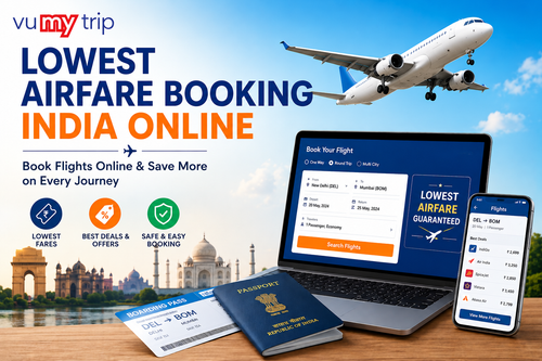 Lowest Airfare Booking India Online with Vumytrip.png