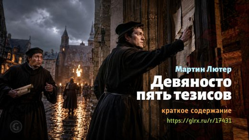 Читать краткий пересказ книги Мартина Лютера «Девяносто пять тезисов». Девяносто пять тезисов, Лютер.jpg