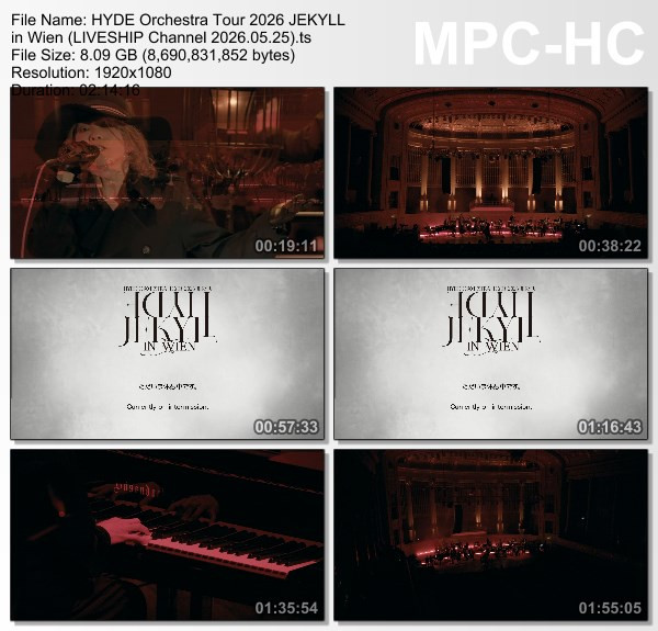 [TV-Variety] HYDE Orchestra Tour 2026 JEKYLL in Wien (LIVESHIP Channel 2026.05.25)