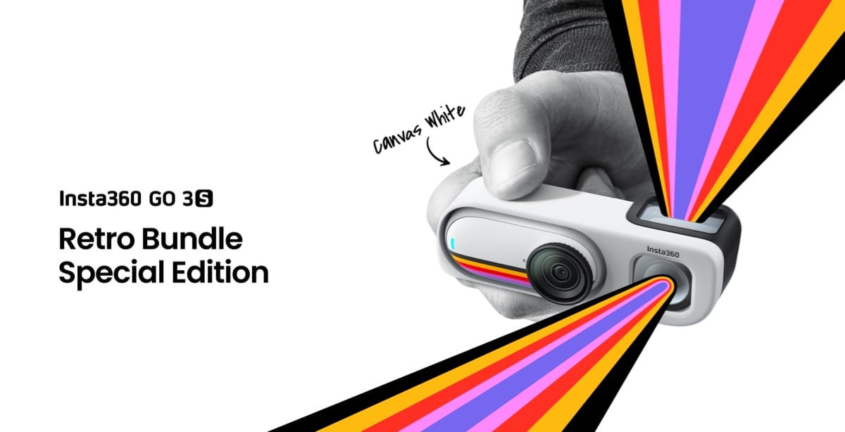 Các phiên bản Insta360 GO 3S Retro Bundle với hai màu Canvas White và Classic Red