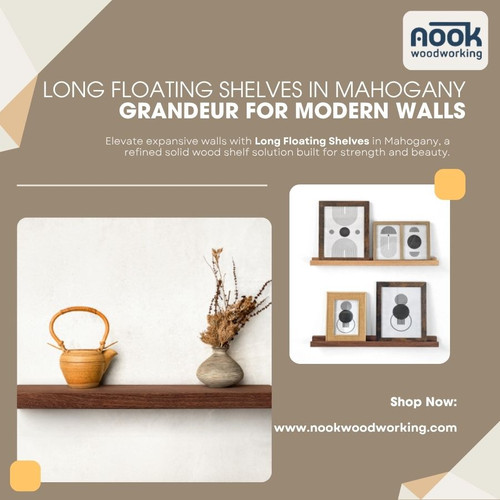 Long Floating Shelves in Mahogany Grandeur for Modern Walls.jpg