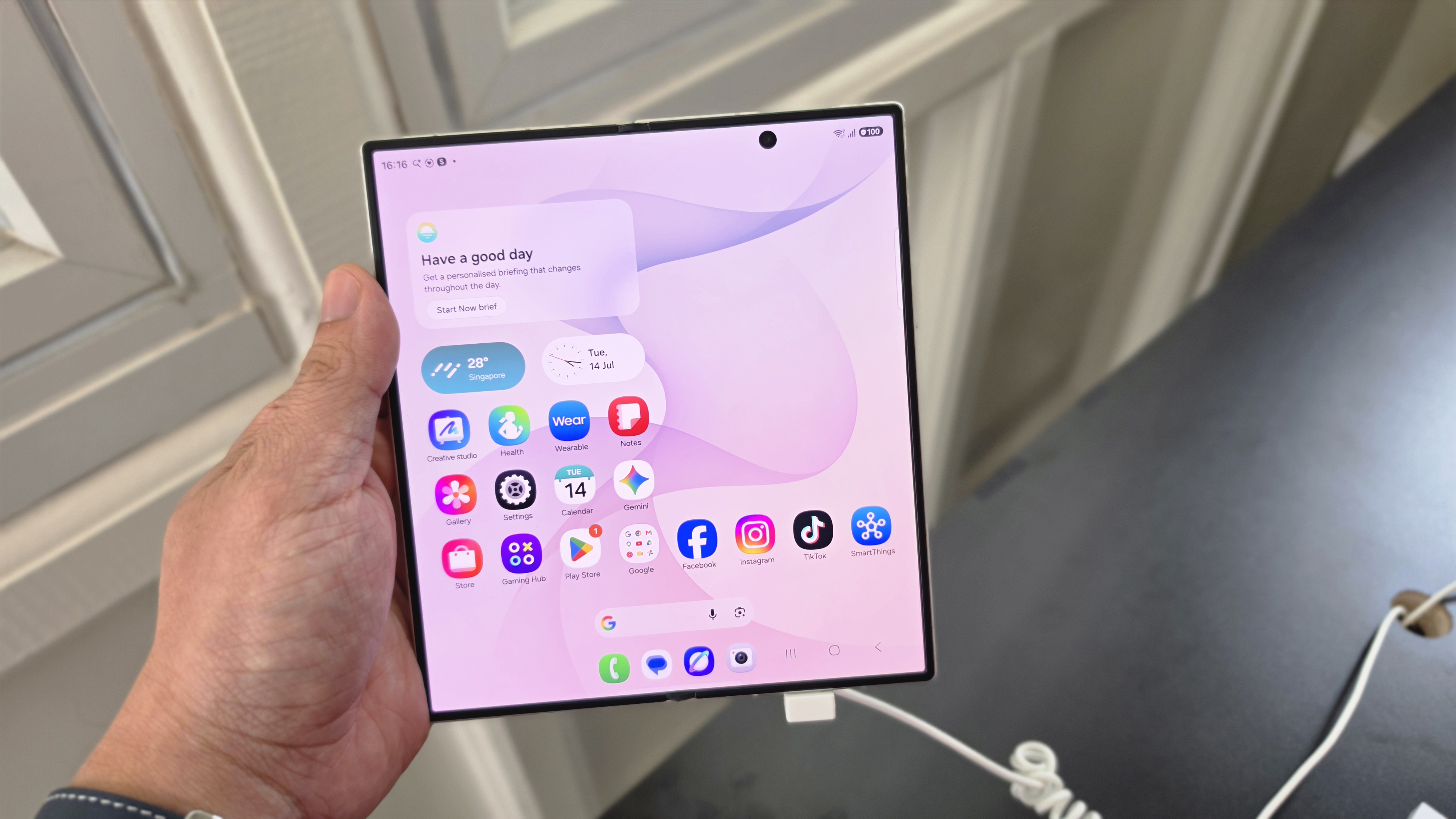 Samsung Galaxy Z Fold 8 Ultra Hands View