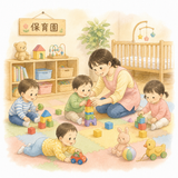 7. 保育園（ほいくえん）— tempat penitipan anak, nursery school