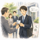19. 就職します（しゅうしょくします）— mendapat pekerjaan, mulai bekerja