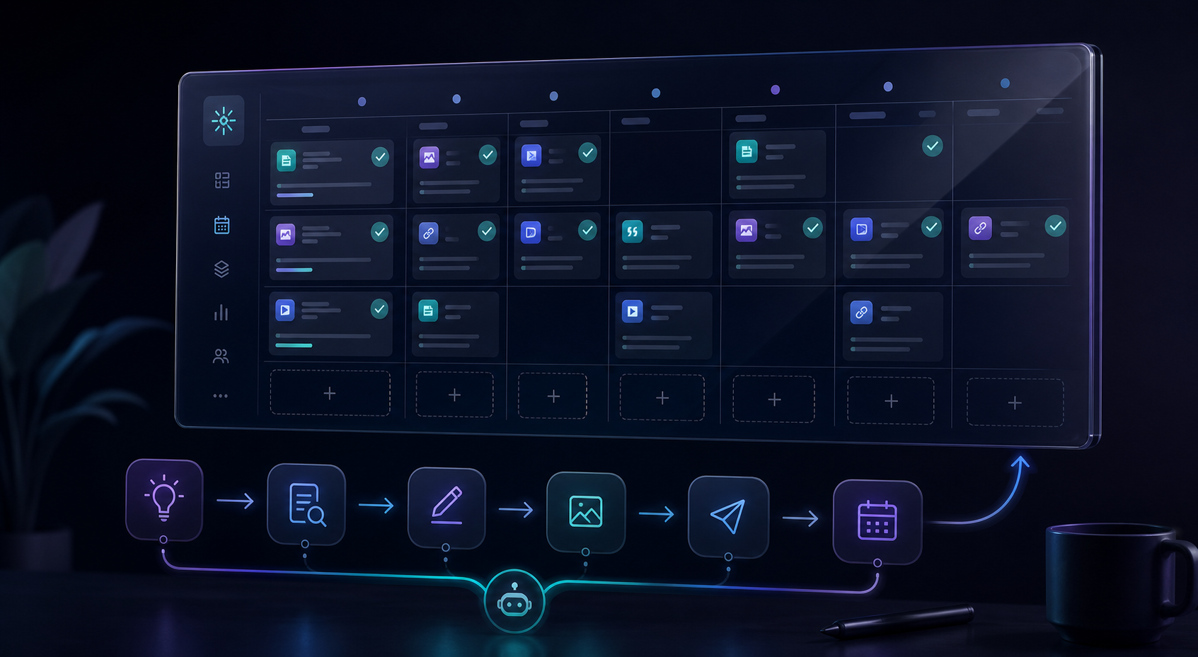 Recurring content calendar workflow