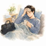 81. 休みます［会社を〜］ — tidak masuk kerja