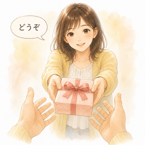 108. くれます — diberikan kepada saya.png