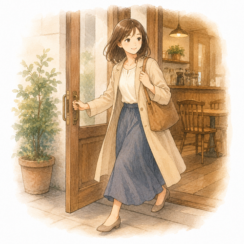 119. 出ます［喫茶店を〜］ — keluar dari kedai kopi.png