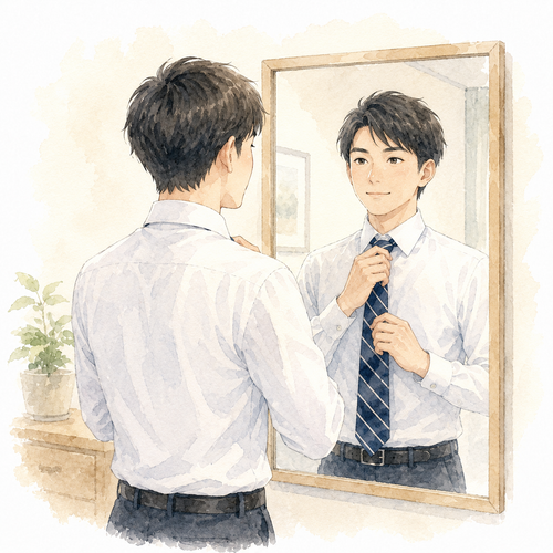 142. します［ネクタイを〜］ — memakai dasi.png