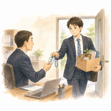 129. やめます［会社を〜］ — berhenti bekerja