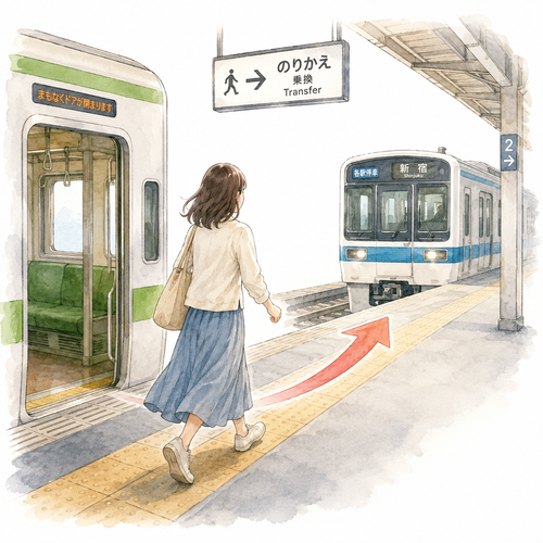 123. 乗り換えます — ganti kendaraan atau kereta.png