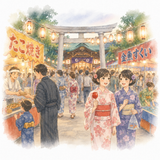 6. あります［お祭りが〜］ — ada atau diadakan festival