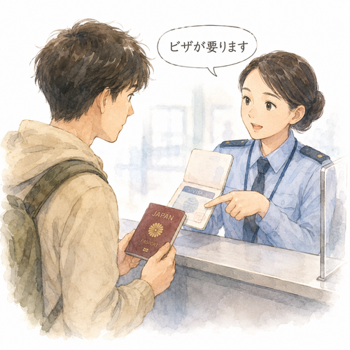 11. 要ります［ビザが〜］ — memerlukan visa.png
