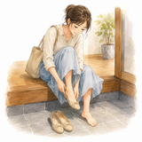 57. 脱ぎます — melepas pakaian atau sepatu