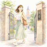 64. 入ります［大学に〜］ — masuk universitas