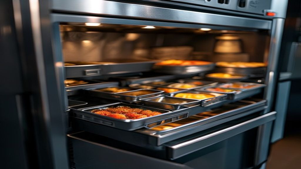 Close-up of drawer storage inside a true chef base refrigerator holding hotel pans of prep ingredients