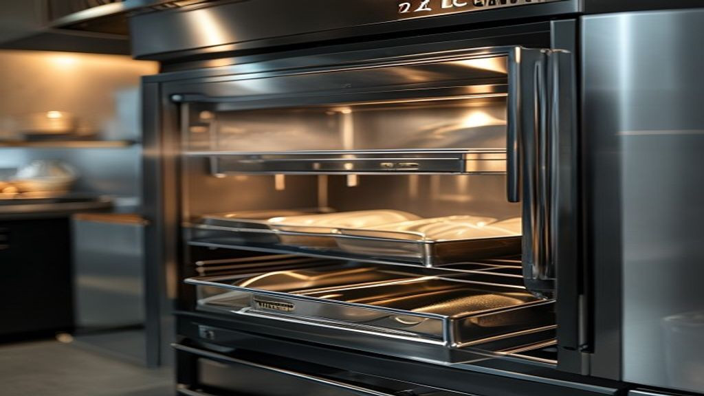 Close-up of refrigerated drawers on a 72 chef base refrigerator holding hotel pans