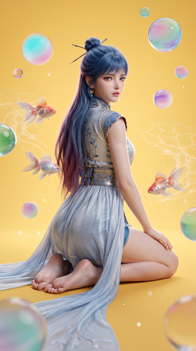 Woman in blue dress floating 202607251546.jpg
