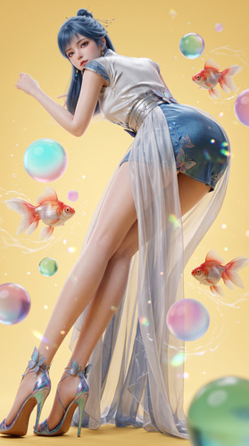 Woman in blue dress surreal 202607251546.jpg
