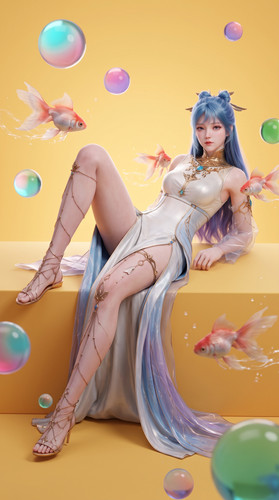 Woman in flowing dress floating 202607251608.jpg