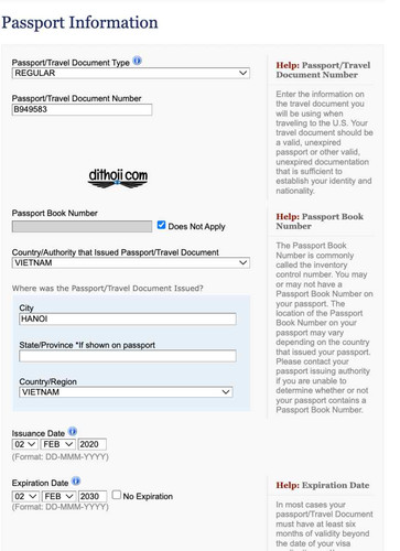 Kinh nghiệm xin Visa du lịch Mỹ 11 Thông tin về passport
