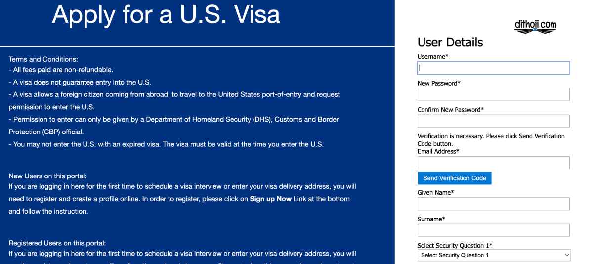 Kinh nghiệm xin Visa du lịch Mỹ 19 lập account visa Mỹ
