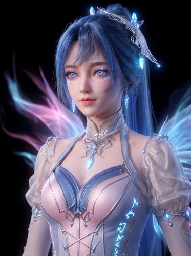 Fairy with blue hair bust 202607261321.jpg