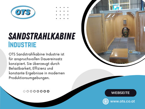 Mit den hochwertigen Lösungen von OTS erhalten Unternehmen eine langlebige Investition, die Effizienz, Präzision und Zuverlässigkeit miteinander verbindet. Moderne Sandstrahlkabine Industrie-Systeme unterstützen Betriebe dabei, auch zukünftige Anforderungen erfolgreich zu meistern und ihre Wettbewerbsfähigkeit langfristig zu stärken.

Für weitere Informationen: https://www.ots.co.at/strahlkabinen/

Adresse: Tullner Straße 21, Langenrohr,3442, Österreich

Telefon: +4322727233333

Lesen Sie unsere Blog:
https://otssandstrahlsysteme.wordpress.com
https://otssandstrahlsysteme.mystrikingly.com/
https://otssandstrahlsysteme.medium.com

Weitere Links:
https://biolinky.co/otssandstrahlsysteme
https://allmyfaves.com/otssandstrahlsysteme
https://magic.ly/otssandstrahlsysteme
https://www.behance.net/otssandstrahlsysteme