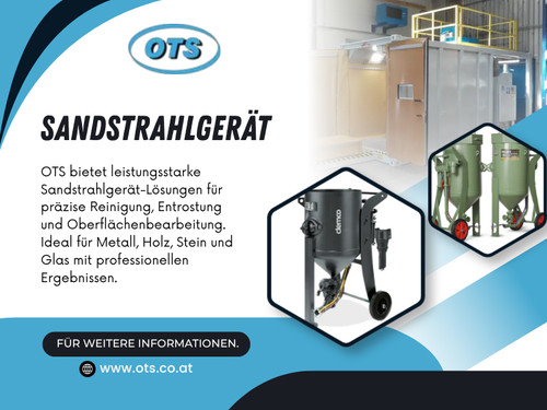 Die Wahl des passenden Strahlgeräts beeinflusst weit mehr als nur die Geschwindigkeit der Oberflächenbearbeitung. Sie entscheidet darüber, wie präzise gearbeitet werden kann, wie wirtschaftlich ein Projekt abläuft und welche Qualität am Ende erreicht wird. Deshalb lohnt es sich, bereits vor Projektbeginn die Anforderungen genau zu analysieren und das geeignete Sandstrahlgerät auszuwählen.

Für weitere Informationen: https://www.ots.co.at/sandstrahlgeraete/

Adresse: Tullner Straße 21, Langenrohr,3442, Österreich

Telefon: +4322727233333

Lesen Sie unsere Blog:
https://otssandstrahlsysteme.wordpress.com
https://otssandstrahlsysteme.wixsite.com/otssandstrahlsysteme
https://otssandstrahlsysteme.medium.com

Weitere Links:
https://magic.ly/otssandstrahlsysteme
https://otssandstrahlsysteme.mssg.me/
https://jali.me/otssandstrahlsysteme
https://www.behance.net/otssandstrahlsysteme