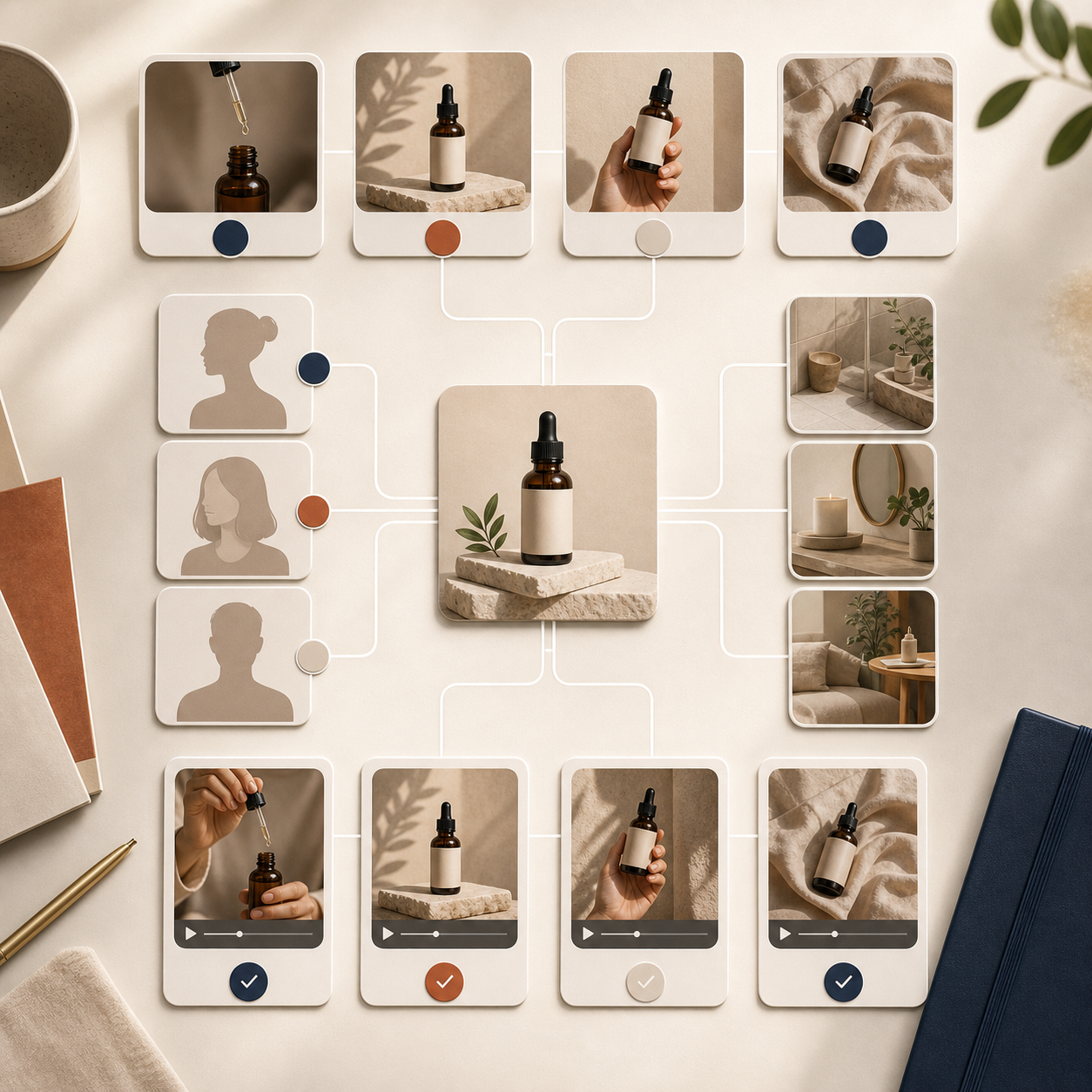 UGC video variations branching from one product