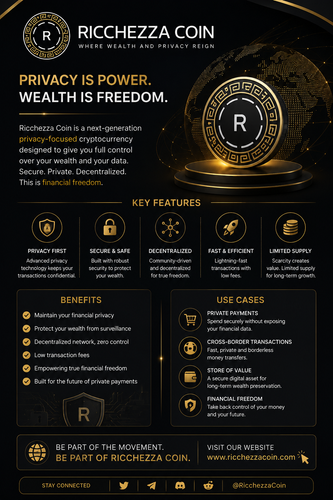 Ricchezza Coin Privacy Is Power, Wealth Is Freedom.png