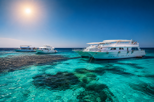 Sunny day on the deck of our Sataya cruise yacht