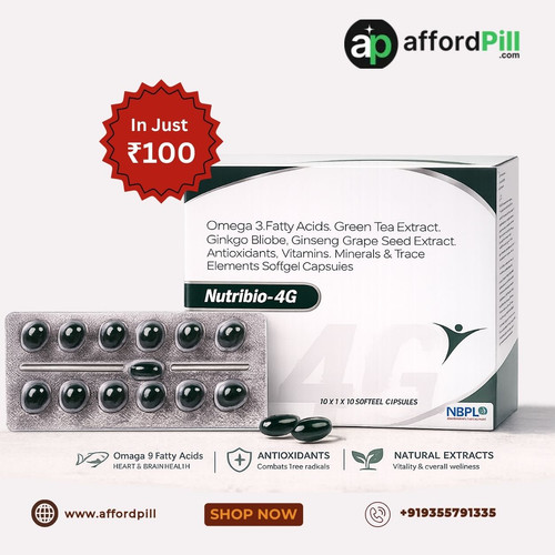 Good nutrition plays an important role in maintaining overall health and supporting daily activities. Nutribio 4G Capsules are formulated to help provide essential nutritional support and can be a useful addition to a balanced diet. These capsules are designed for people who want to maintain their wellness and support their body's nutritional requirements.

AffordPill offers Nutribio 4G Capsules as a convenient option for those looking to improve their daily nutrition. When combined with healthy eating habits, regular exercise, and proper hydration, Nutribio 4G Capsules may contribute to overall wellness and nutritional balance. AffordPill is committed to making trusted healthcare products accessible, helping customers find reliable nutritional solutions at affordable prices.



Order Now:-https://www.affordpill.com/products/nutribio-4g
E-mail :-info@affordpill.com
Address :-  D-67, Sector-6, Noida, Uttar Pradesh - 201301
Content No:- +91 9355791335, 9818310317