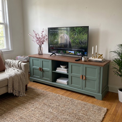 Modern TV Unit for LED Media Storage - Bellford Green LED.png