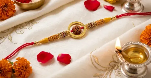3 premium rudraksha rakhi for brother with golden ring design original imahmqmmaykdmp2m.webp
