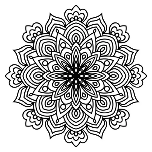 depositphotos 407873412 stock illustration black outline flower mandala vintage.webp