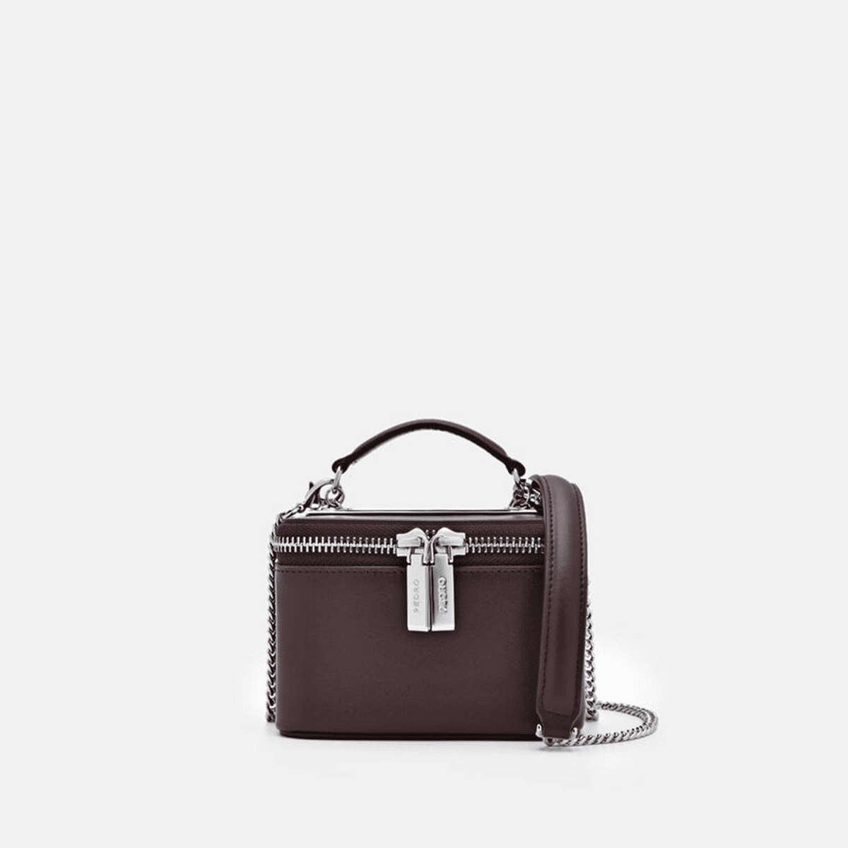 Túi Pedro Ari Leather Mini Vanity Case - Màu Đỏ Rượu Vang