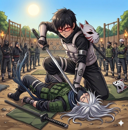 Ace Lance defeating the anbu chief.png