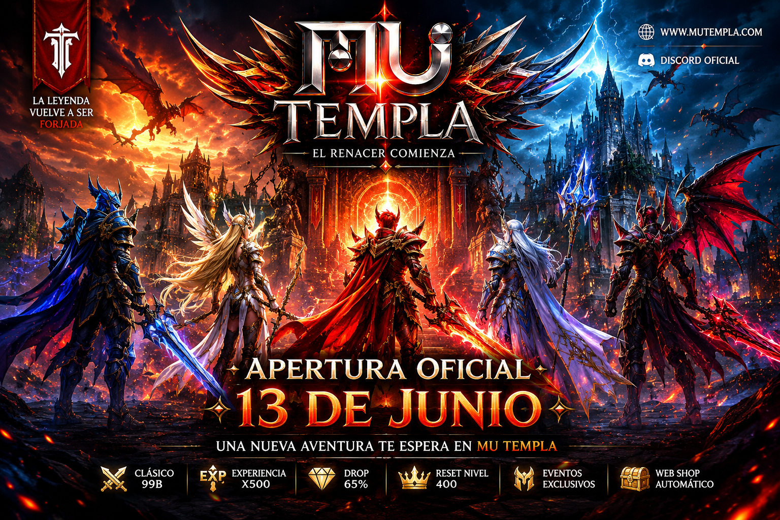 🔥 MU TEMPLA ABRE SUS PUERTAS ESTE 13 DE JUNIO 🔥