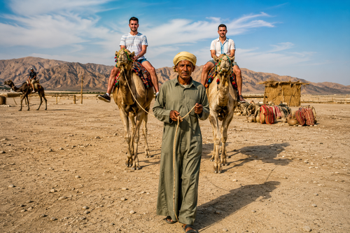 Bedouin style camp and traditional tea tent