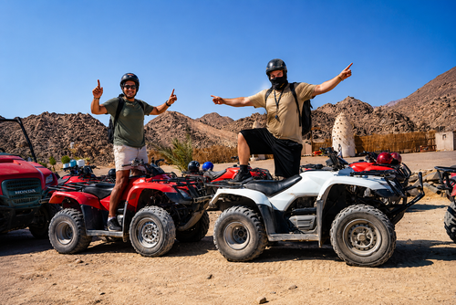 Automatic ATV quad bike close-up