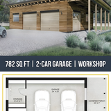 Garage floor plan with text 202608011434 x4
