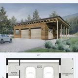 Garage plan with floor plan 202608011434 x4