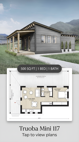 Cabin exterior with floor plan 202608011407 x4.png