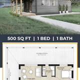 Cabin floor plan with text 202608011407 x4