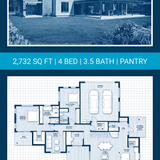 Blueprint design with floor plan 202608010010 x4