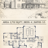 Architectural draft with floor plan 202608010010 x4