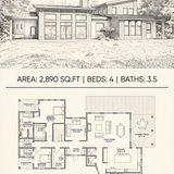 Architectural draft with floor plan 202607312344 x4
