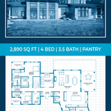 Blueprint design with floor plan 202607312344 x4