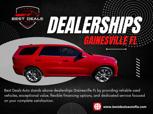 Experienced Dealerships Gainesville FL understand that customers want reliable transportation and a straightforward buying process. Finding a dependable used vehicle becomes easier when working with a dealership that values transparency and customer needs.

Click here for more information: https://www.bestdealsautofla.com/inventory/

Best Deals Auto

Address: 3432 N Main St, Gainesville, FL 32609, United States
Phone No: +13523167767
Email: Sales@bestdealsautofla.com
Find Us On Google: https://maps.app.goo.gl/NcDiaXYz3njbZHuF6

Read Our Blogs:
https://bestdealsautofla.weebly.com/ 
https://bestdealsauto.mystrikingly.com/ 
https://694509e9a2cf4.site123.me/ 

More Links:
https://allmyfaves.com/bestdealsautofla
https://vimeo.com/bestdealsautofla
https://independent.academia.edu/bestdealsautofla